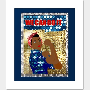 african rosie the riveter Posters and Art